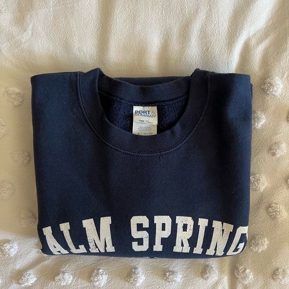 Palm Springs navy crewneck (bought in Palm Springs) - Picture 4 of 5